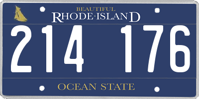 RI license plate 214176