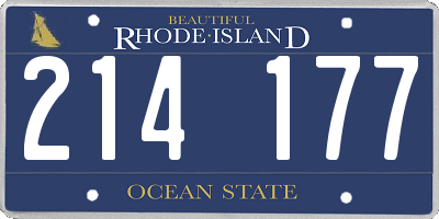 RI license plate 214177