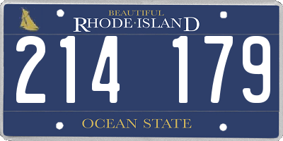 RI license plate 214179