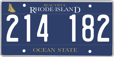 RI license plate 214182