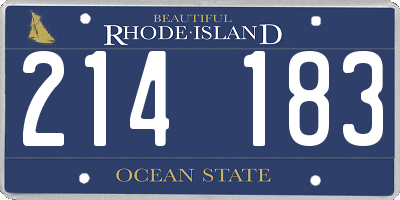 RI license plate 214183
