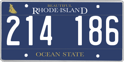 RI license plate 214186
