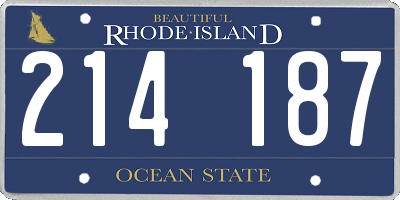 RI license plate 214187
