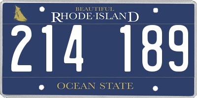RI license plate 214189