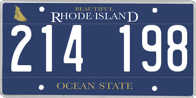 RI license plate 214198