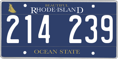 RI license plate 214239