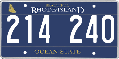 RI license plate 214240