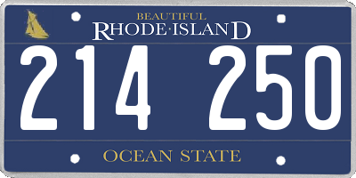 RI license plate 214250