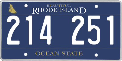 RI license plate 214251