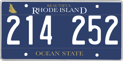 RI license plate 214252