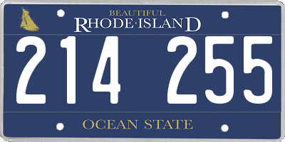 RI license plate 214255