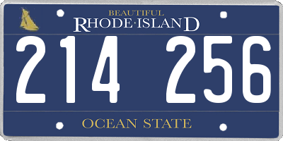 RI license plate 214256