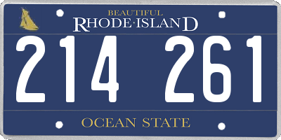 RI license plate 214261