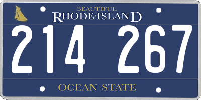 RI license plate 214267