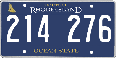 RI license plate 214276