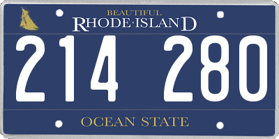 RI license plate 214280