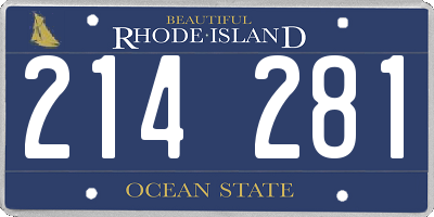 RI license plate 214281