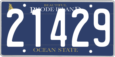 RI license plate 21429