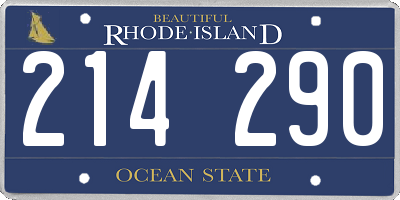 RI license plate 214290
