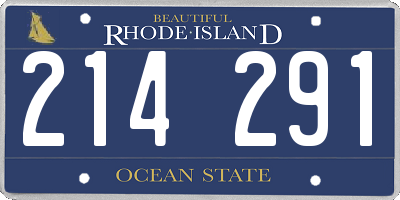 RI license plate 214291