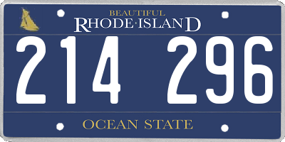 RI license plate 214296