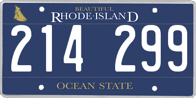 RI license plate 214299