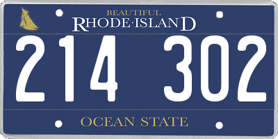 RI license plate 214302