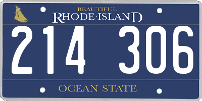 RI license plate 214306
