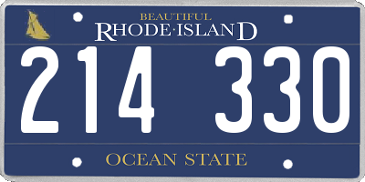 RI license plate 214330