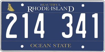 RI license plate 214341
