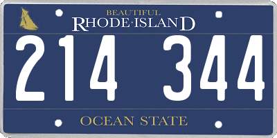 RI license plate 214344