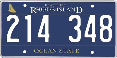 RI license plate 214348
