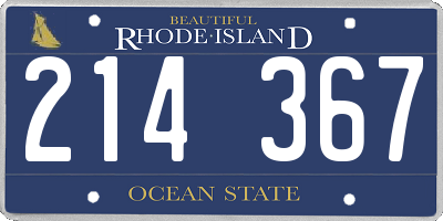 RI license plate 214367