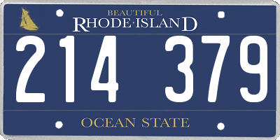 RI license plate 214379