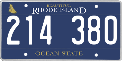 RI license plate 214380
