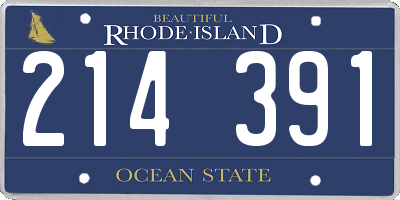 RI license plate 214391