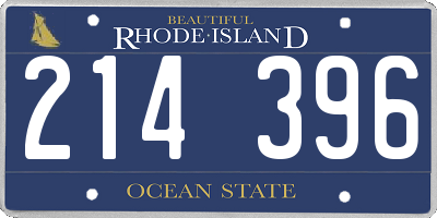 RI license plate 214396