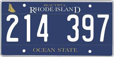 RI license plate 214397