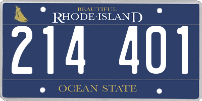 RI license plate 214401