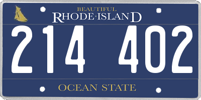 RI license plate 214402