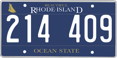 RI license plate 214409