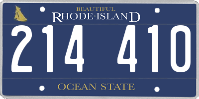 RI license plate 214410