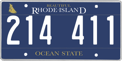 RI license plate 214411