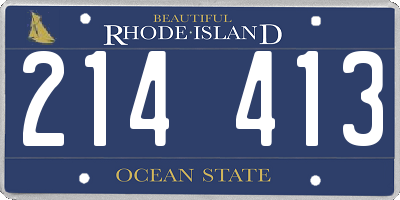 RI license plate 214413