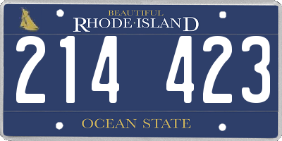 RI license plate 214423