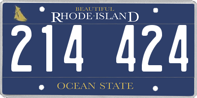 RI license plate 214424