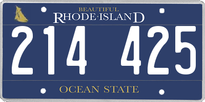 RI license plate 214425