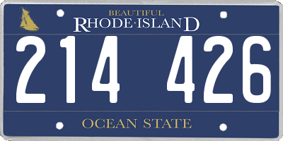 RI license plate 214426