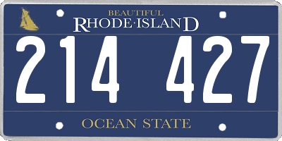 RI license plate 214427