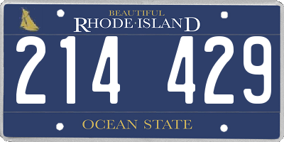 RI license plate 214429